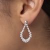 Thumbnail Image 5 of Diamond Teardrop Dangle Earrings 2-1/2 ct tw Pear-Shaped 14K White Gold