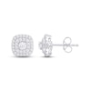 Thumbnail Image 0 of Lab-Created Diamond by KAY Cushion Stud Earrings 1-1/2 ct tw Round-cut 14K White Gold