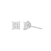 Thumbnail Image 1 of Multi-Diamond Stud Earrings 1/2 ct tw Princess-cut 10K White Gold