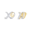 Thumbnail Image 0 of Diamond XO Stud Earrings 1/3 ct tw Round-cut 10K Yellow Gold