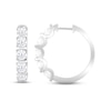 Thumbnail Image 1 of Lab-Grown Diamonds by KAY Hoop Earrings 3 ct tw Round-cut 14K White Gold