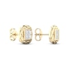 Thumbnail Image 4 of Multi-Diamond Quilted Cushion Earrings 1/2 ct tw Square-cut 10K Yellow Gold