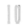 Thumbnail Image 1 of Diamond Rectangle Hoop Earrings 1/10 ct tw Round-cut Sterling Silver