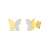 Thumbnail Image 1 of Diamond Butterfly Stud Earrings 1/8 ct tw 10K Yellow Gold