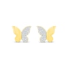 Thumbnail Image 2 of Diamond Butterfly Stud Earrings 1/8 ct tw 10K Yellow Gold