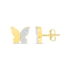 Thumbnail Image 3 of Diamond Butterfly Stud Earrings 1/8 ct tw 10K Yellow Gold