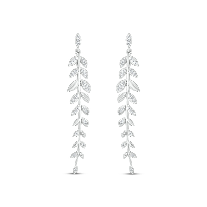 Diamond Vine Drop Earrings 1/4 ct tw Sterling Silver | Kay