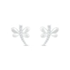 Thumbnail Image 1 of Diamond Dragonfly Stud Earrings 1/15 ct tw Sterling Silver