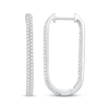 Thumbnail Image 3 of Diamond Inside-Out Oblong Hoop Earrings 1 ct tw Sterling Silver