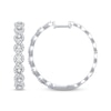 Thumbnail Image 3 of Diamond Twist Hoop Earrings 1 ct tw Sterling Silver