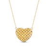 Thumbnail Image 0 of Italian Brilliance Diamond-Cut Heart Necklace 14K Yellow Gold 18"