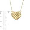 Thumbnail Image 1 of Italian Brilliance Diamond-Cut Heart Necklace 14K Yellow Gold 18"