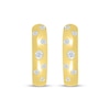 Thumbnail Image 2 of Diamond Bubbles Hoop Earrings 1/5 ct tw 10K Yellow Gold