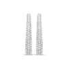 Thumbnail Image 1 of Diamond Tapered Pave Hoop Earrings 2 ct tw 10K White Gold