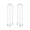 Thumbnail Image 1 of Diamond Arch Dangle Earrings 1/6 ct tw Sterling Silver