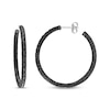 Thumbnail Image 1 of Black Diamond Hoop Earrings 1/4 ct tw Sterling Silver