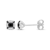 Thumbnail Image 1 of Round-Cut Black & White Diamond Stud Earrings 1/4 ct tw Sterling Silver