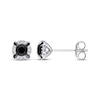 Thumbnail Image 1 of Black & White Diamond Stud Earrings 1/2 ct tw 10K White Gold