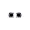 Thumbnail Image 2 of Black & White Diamond Stud Earrings 1/2 ct tw 10K White Gold