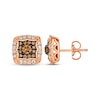 Thumbnail Image 3 of Le Vian Chocolate Diamond Stud Earrings 5/8 ct tw 14K Strawberry Gold