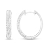 Thumbnail Image 1 of Diamond Twist Hoop Earrings 1/6 ct tw Sterling Silver