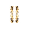Thumbnail Image 1 of Le Vian Chocolate Twist Round-Cut Diamond Hoop Earrings 3/8 ct tw 14K Honey Gold