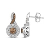 Thumbnail Image 3 of Le Vian Chocolate Twist Diamond Earrings 1 ct tw 14K Vanilla Gold