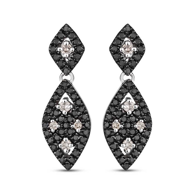 Le Vian Diamond Lattice Weave Marquise Drop Earrings 1/2 ct tw 14K Vanilla Gold