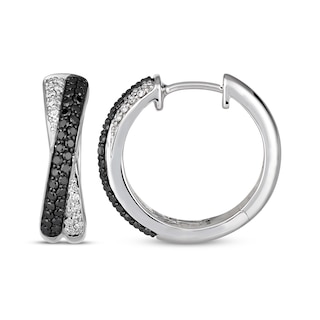 Le Vian Diamond Crossover Hoop Earrings 5/8 ct tw 14K Vanilla Gold | Kay