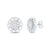 Thumbnail Image 1 of Round-Cut Diamond Chain Edge Stud Earrings 1/2 ct tw Sterling Silver