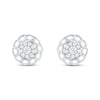 Thumbnail Image 2 of Round-Cut Diamond Chain Edge Stud Earrings 1/2 ct tw Sterling Silver