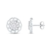 Thumbnail Image 3 of Round-Cut Diamond Chain Edge Stud Earrings 1/2 ct tw Sterling Silver