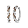 Thumbnail Image 1 of Le Vian Chocolate Twist Diamond Hoop Earrings 3/4 ct tw 14K Vanilla Gold