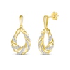 Thumbnail Image 1 of Round-Cut Diamond Teardrop Earrings 1/5 ct tw 10K Yellow Gold