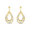 Thumbnail Image 2 of Round-Cut Diamond Teardrop Earrings 1/5 ct tw 10K Yellow Gold