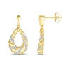 Thumbnail Image 3 of Round-Cut Diamond Teardrop Earrings 1/5 ct tw 10K Yellow Gold