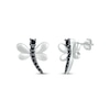 Thumbnail Image 1 of Round-Cut Black Diamond Dragonfly Earrings 1/15 ct tw Sterling Silver