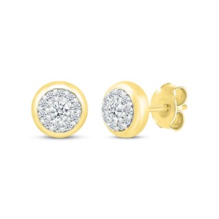 Dome Stud Earrings 14K Yellow Gold 8.5mm