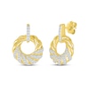 Thumbnail Image 0 of Round-Cut Diamond Drop Earrings 3/8 ct tw 10K Yellow Gold