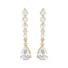 Thumbnail Image 2 of Pear-Shaped Diamond Drop Graduated Earrings 1 ct tw 14K Yellow Gold