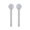 Thumbnail Image 1 of Diamond Drop Hoop Earrings 5/8 ct tw 10K White Gold