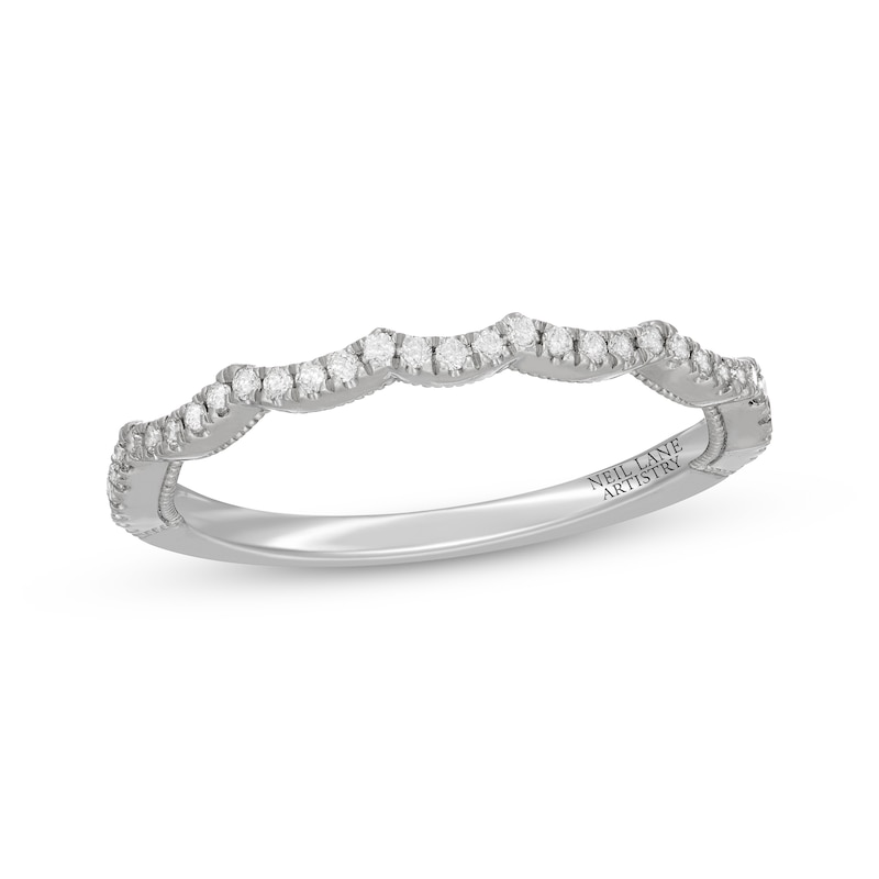 Main Image 1 of Neil Lane Artistry Lab-Grown Diamond Scalloped Wedding Band 1/6 ct tw 14K White Gold