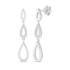 Thumbnail Image 1 of Diamond Teardrop Tiered Dangle Earrings 1/10 ct tw Sterling Silver