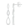 Thumbnail Image 3 of Diamond Teardrop Tiered Dangle Earrings 1/10 ct tw Sterling Silver