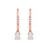 Thumbnail Image 2 of Unstoppable Love Diamond Hoop Dangle Earrings 1/3 ct tw 10K Rose Gold