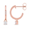 Thumbnail Image 3 of Unstoppable Love Diamond Hoop Dangle Earrings 1/3 ct tw 10K Rose Gold