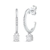 Thumbnail Image 0 of Unstoppable Love Diamond Hoop Dangle Earrings 1/3 ct tw 10K White Gold