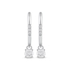 Thumbnail Image 1 of Unstoppable Love Diamond Hoop Dangle Earrings 1/3 ct tw 10K White Gold