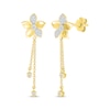 Thumbnail Image 0 of Diamond Flower Dangle Earrings 1/4 ct tw 10K Yellow Gold