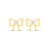 Thumbnail Image 2 of Diamond Bow Stud Earrings 1/20 ct tw 10K Yellow Gold